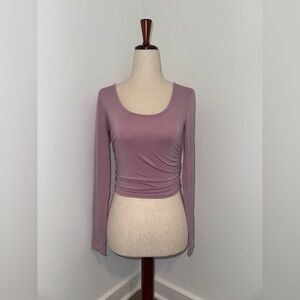 Forever 21 purple long sleeve crop top